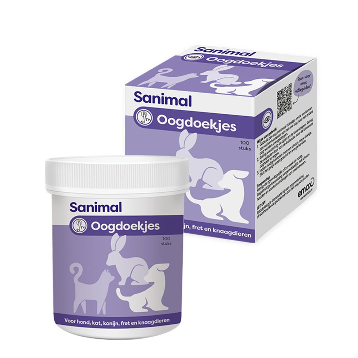 Sanimal oogdoekjes 100 st.
