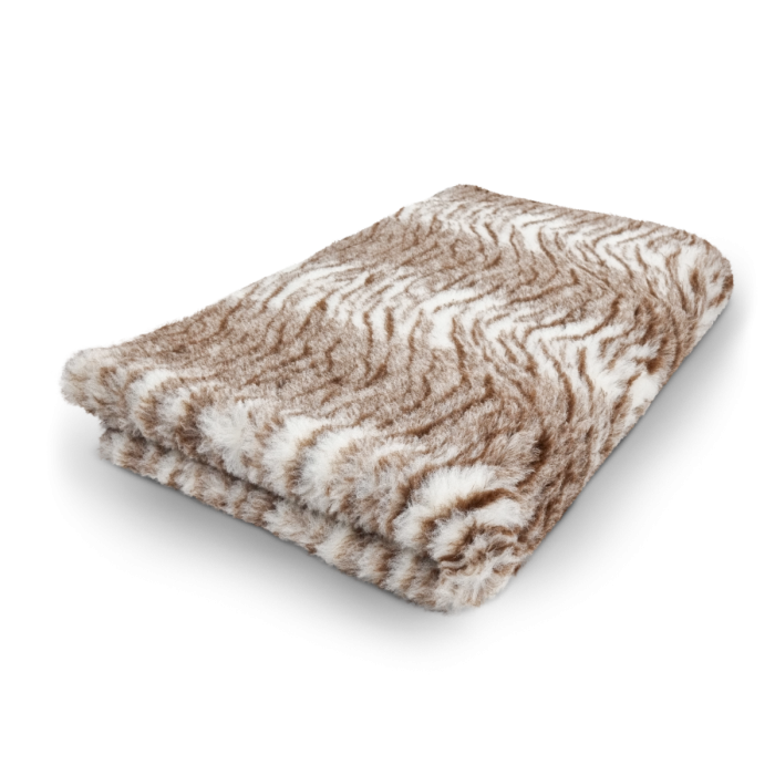 Topmast vetbed creme tijger bruin latex anti-slip 75 x 50 cm