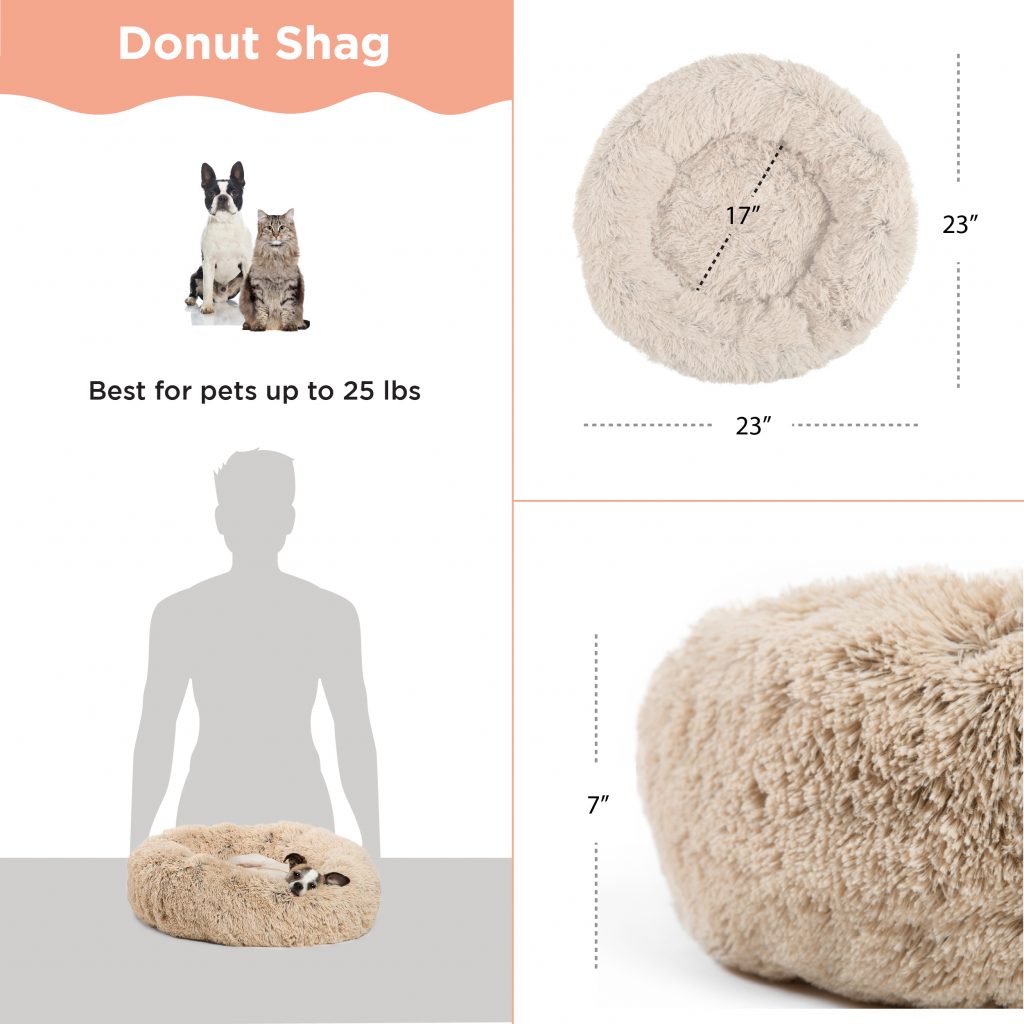 Airloft donut mand 58 cm taupe