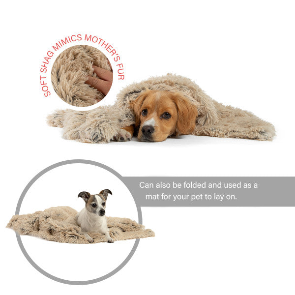 Airloft deken, blanket shag Taupe