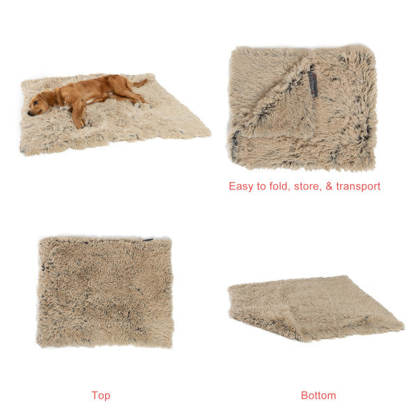 Airloft deken, blanket shag Taupe