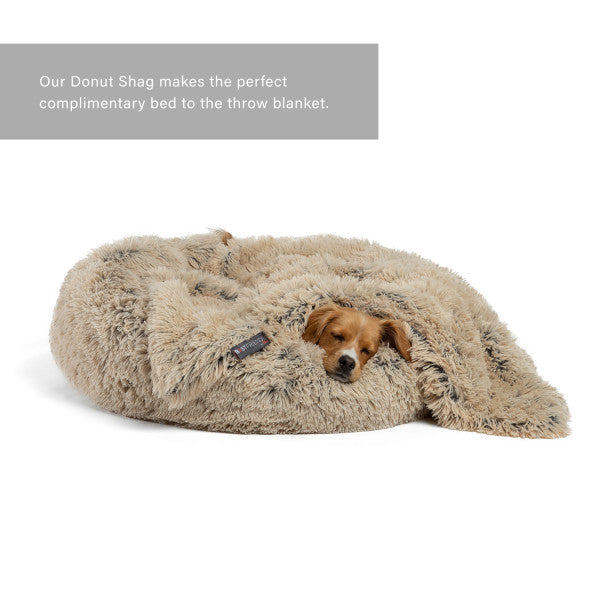 Airloft deken, blanket shag Taupe
