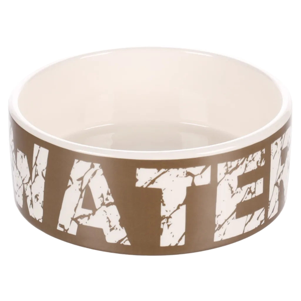 Voetbak Kyra rond taupe en wit 16 cm
