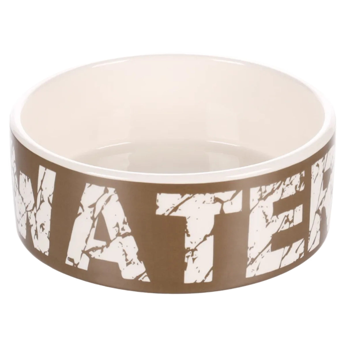 Voetbak Kyra rond taupe en wit 16 cm