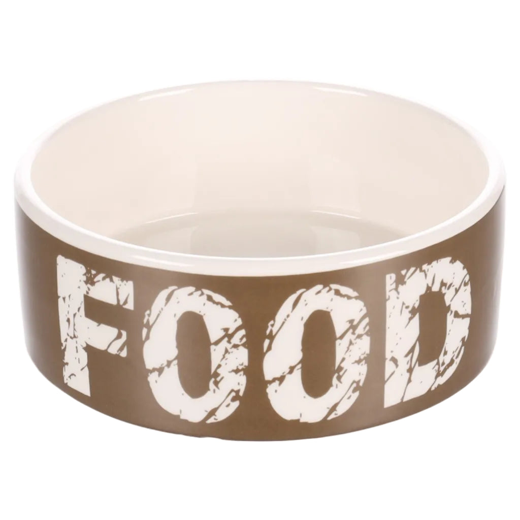 Voetbak Kyra rond taupe en wit 16 cm