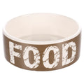Voetbak Kyra rond taupe en wit 16 cm