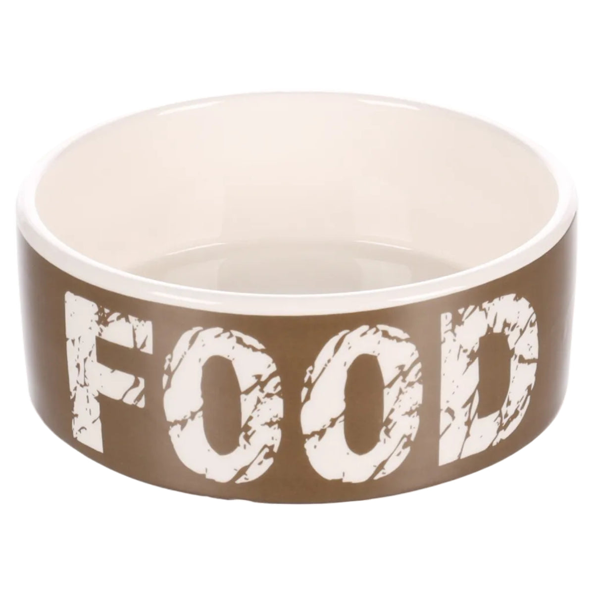 Voetbak Kyra rond taupe en wit 16 cm