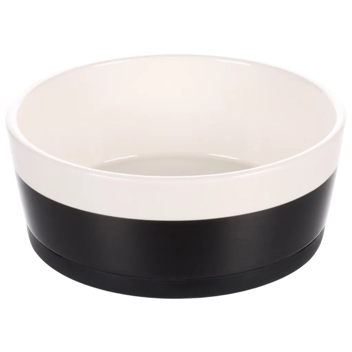 Voerbak Duke rond zwart wit 18 cm