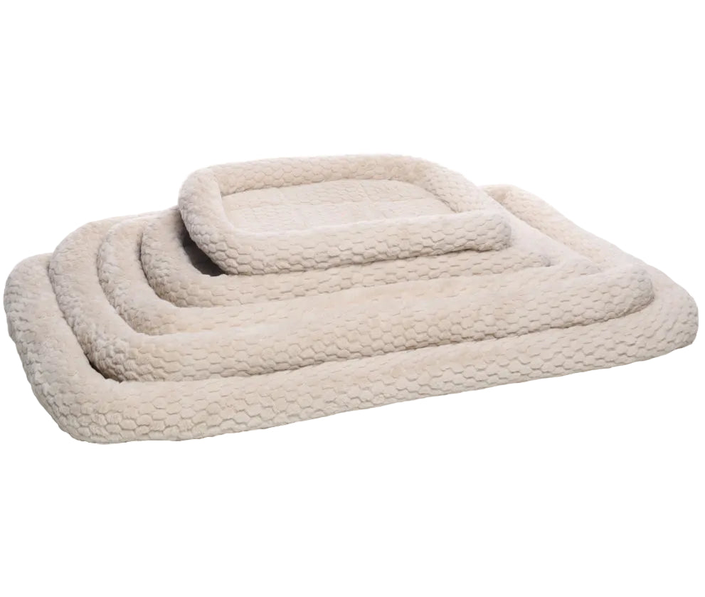 Flamingo kussen Naya beige met rand, maat XS
