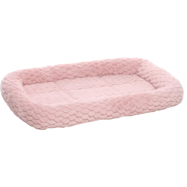 Flamingo kussen Naya roze met rand, maat S