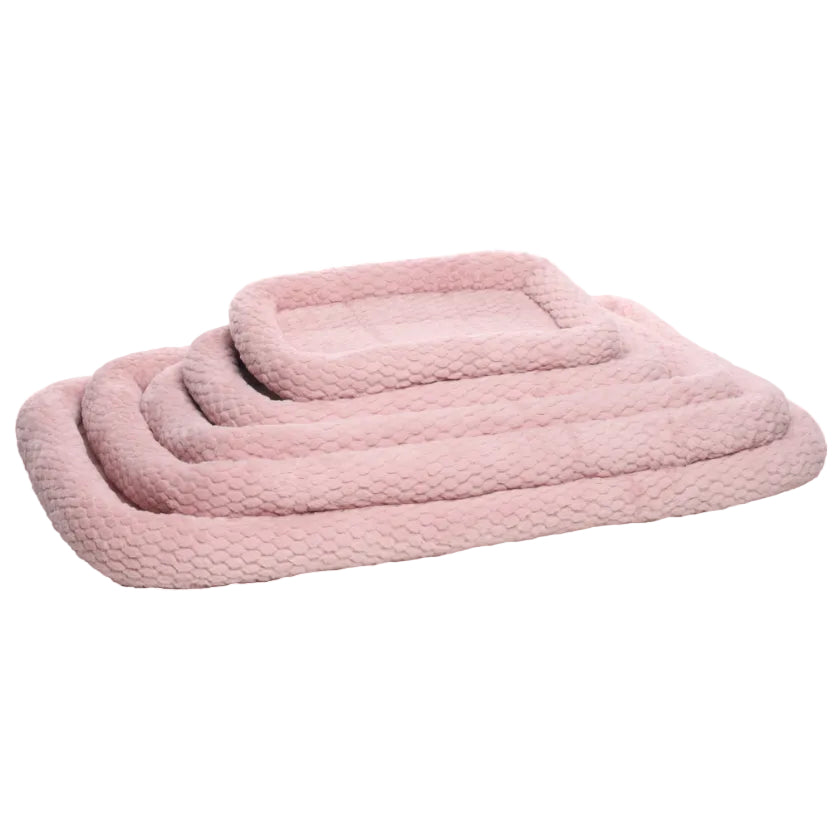 Flamingo kussen Naya roze met rand, maat S