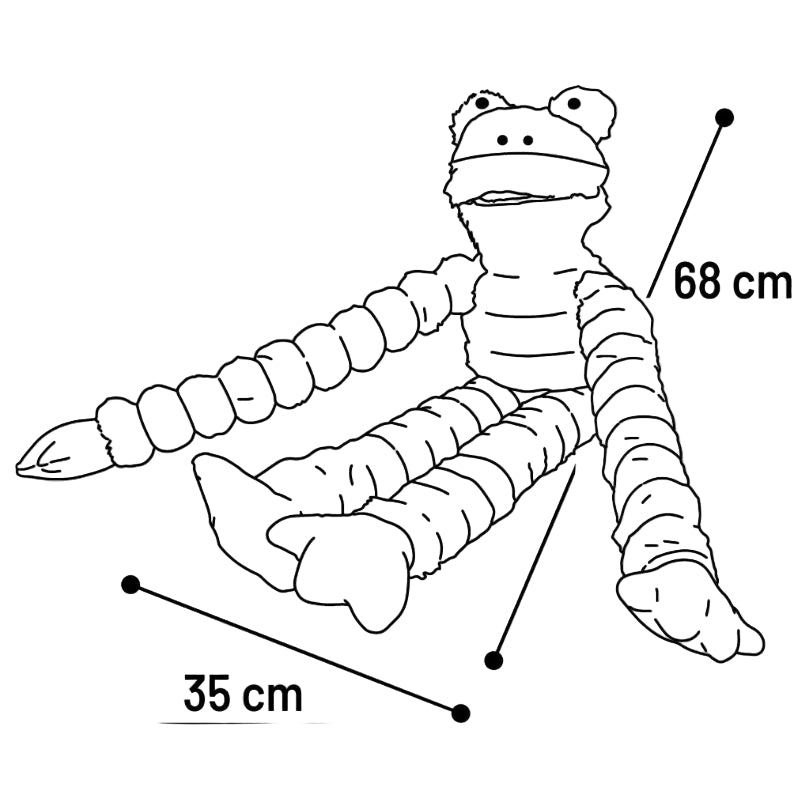 Speelgoed knuffel Fitti kikker groen 68 cm