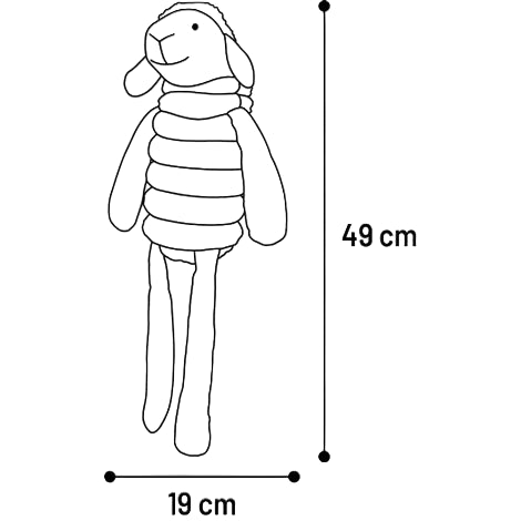 Knuffel ribola schaap beige 50 cm