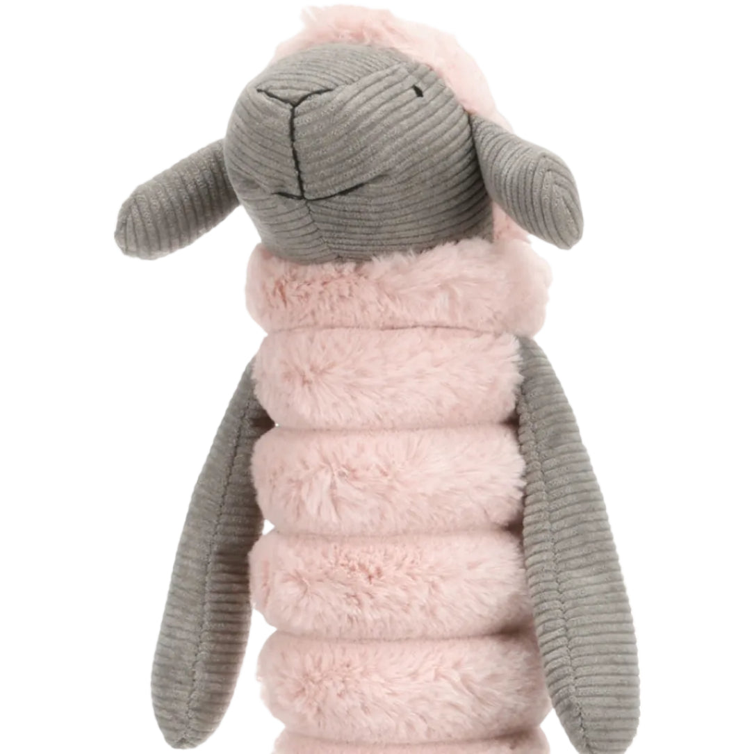 Speelgoed knuffel Ribola schaap zittend roze 65 cm