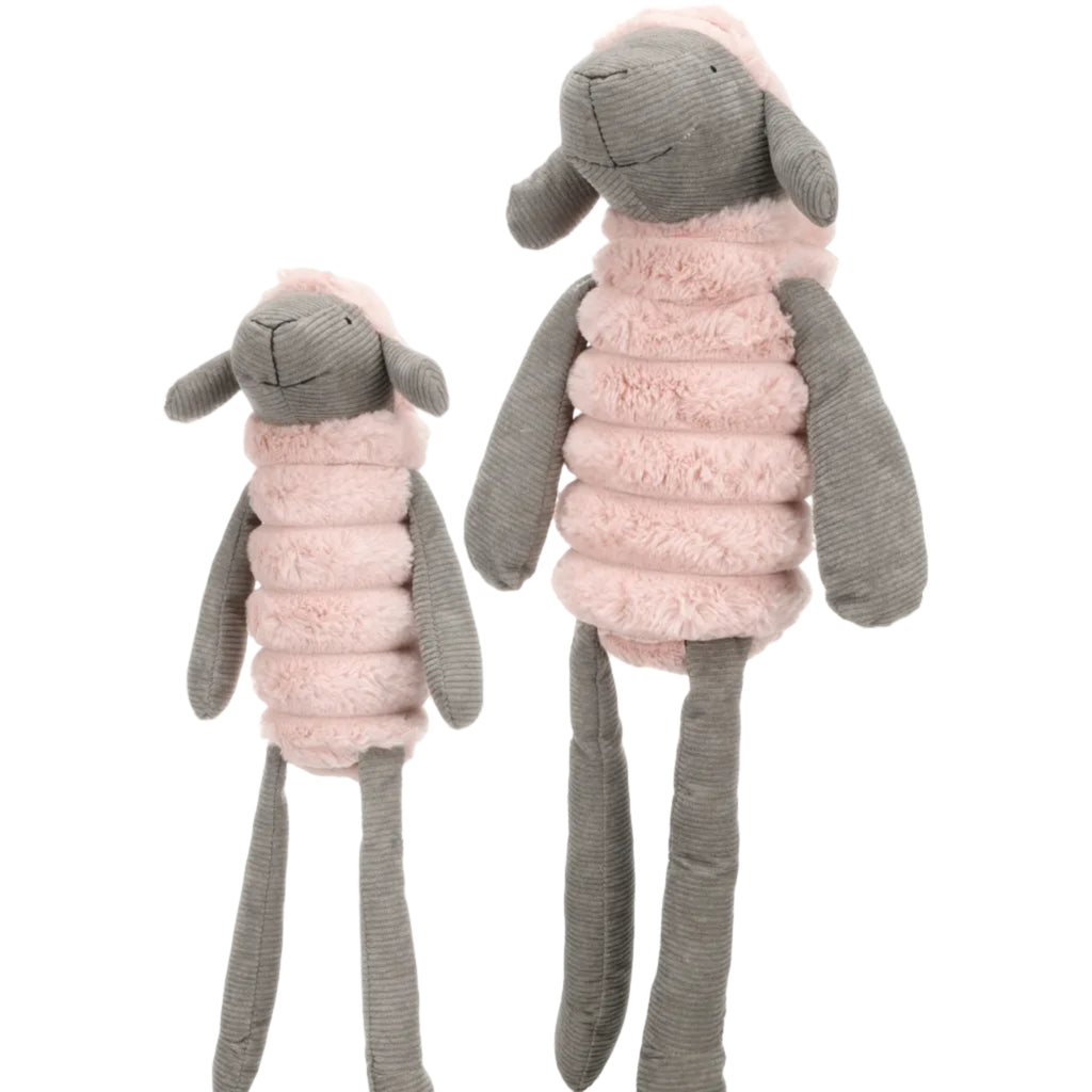 Speelgoed knuffel Ribola schaap zittend roze 65 cm