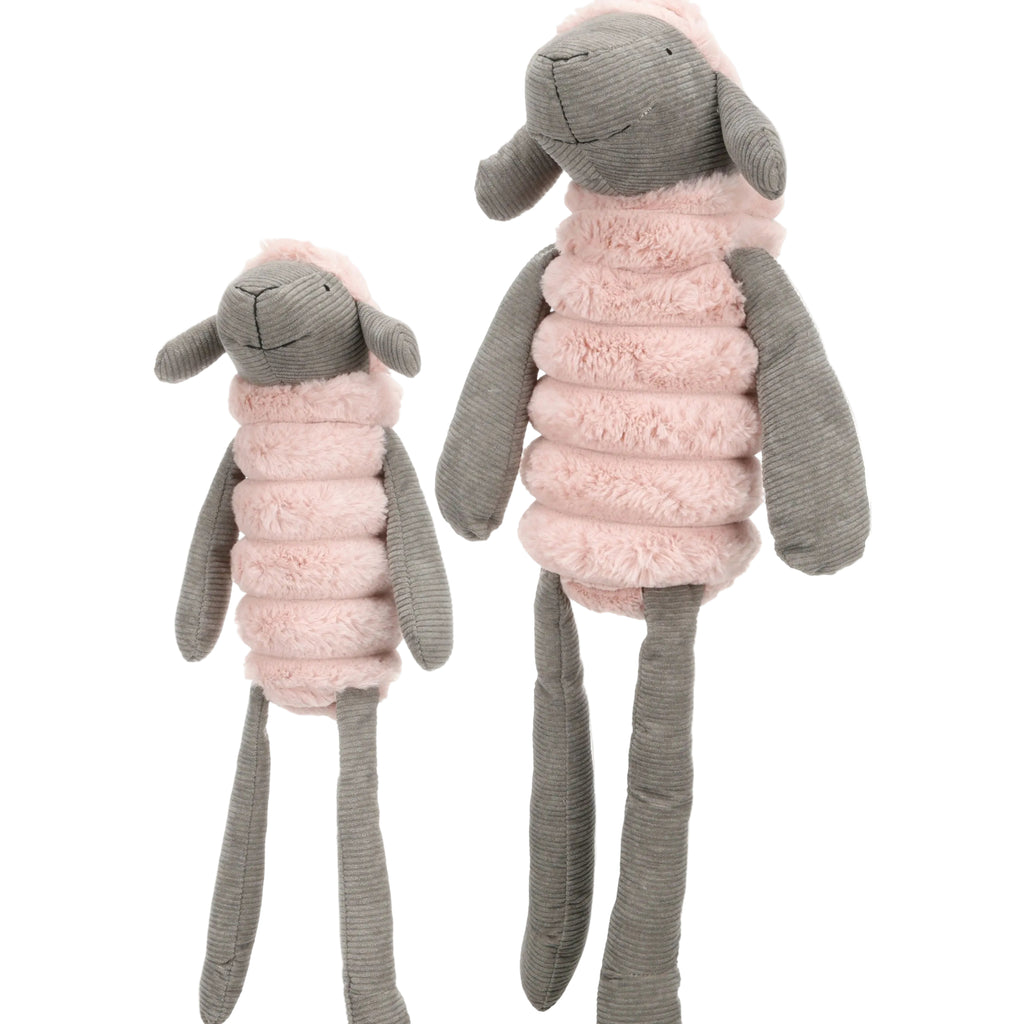 Speelgoed knuffel Ribola schaap zittend roze 50 cm