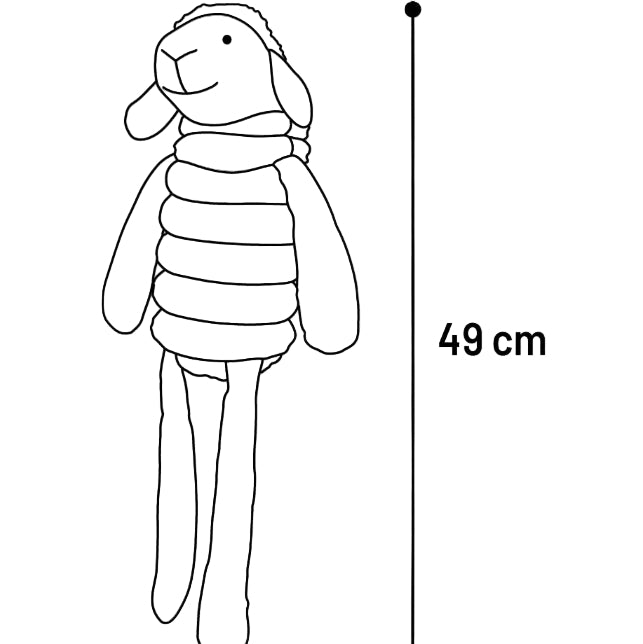 Speelgoed knuffel Ribola schaap zittend roze 65 cm