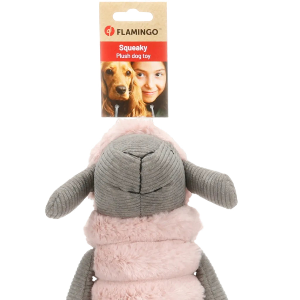 Speelgoed knuffel Ribola schaap zittend roze 65 cm