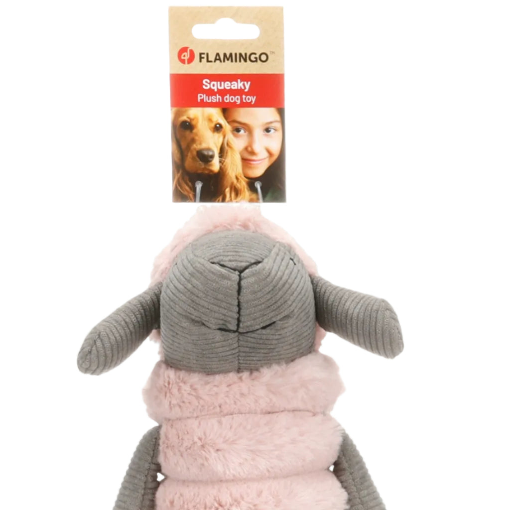 Speelgoed knuffel Ribola schaap zittend roze 50 cm