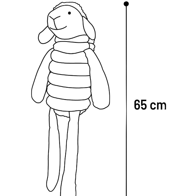 Knuffel ribola schaap beige 65 cm