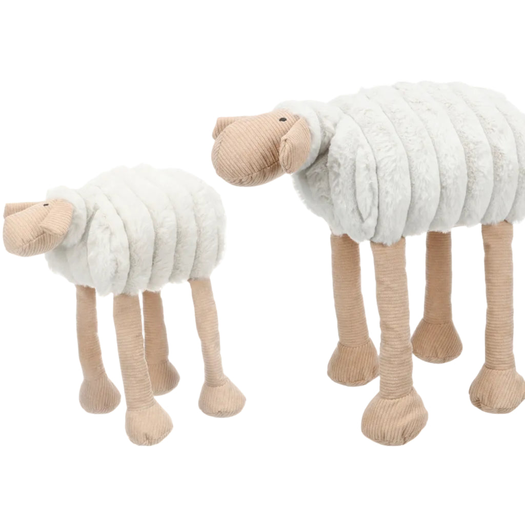 Speelgoed knuffel Ribola schaap beige liggend 30 cm