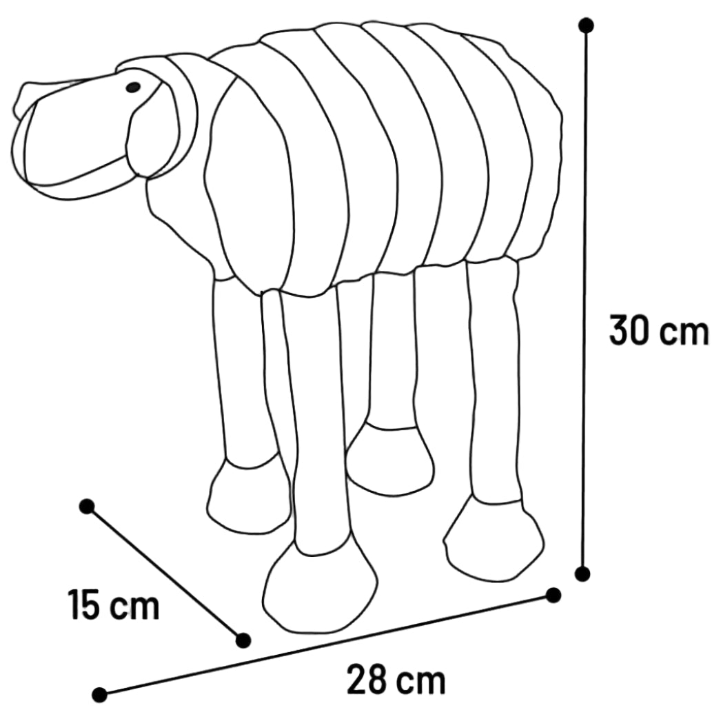 Speelgoed knuffel Ribola schaap beige liggend 38 cm