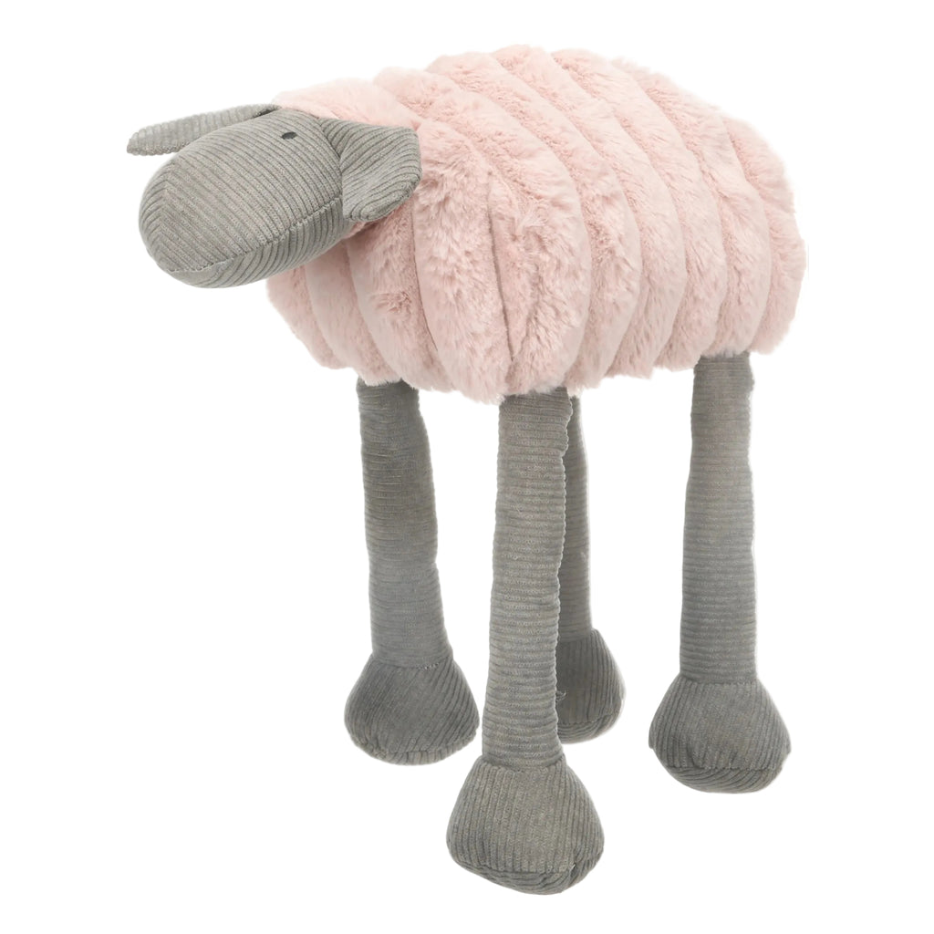 Speelgoed knuffel Ribola schaap liggend roze 30 cm