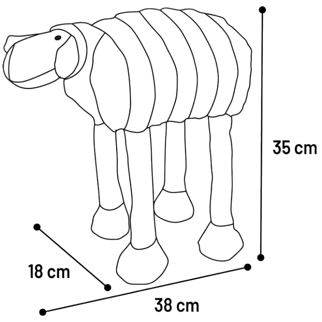 Speelgoed knuffel Ribola schaap roze liggend 38 cm