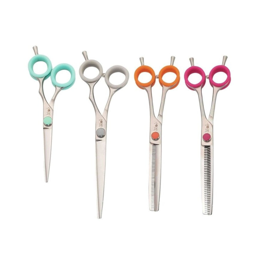 Tools 2 Groom Rainbowset van 4 scharen in luxe etui
